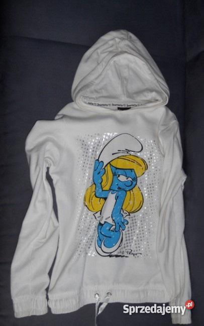 Biała bluza z motywem Smerfetki Terranova Kraków