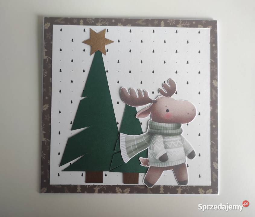 Zestaw 3 kartkek bożonarodzeniowych recznie Łódź