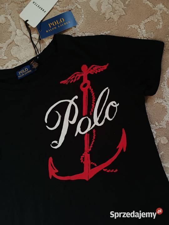Tshirt bawełniany Polo Ralph Lauren czarny Ralph Lauren podlaskie Białystok