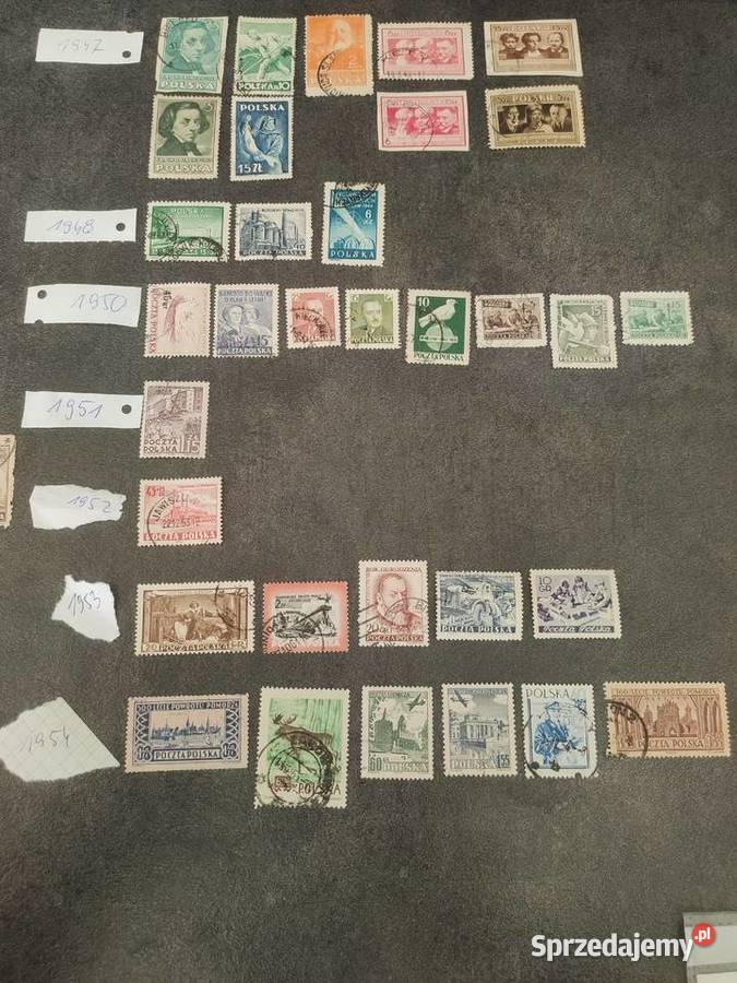 Znaczki polskie 1920 do 1954 Bolesławiec