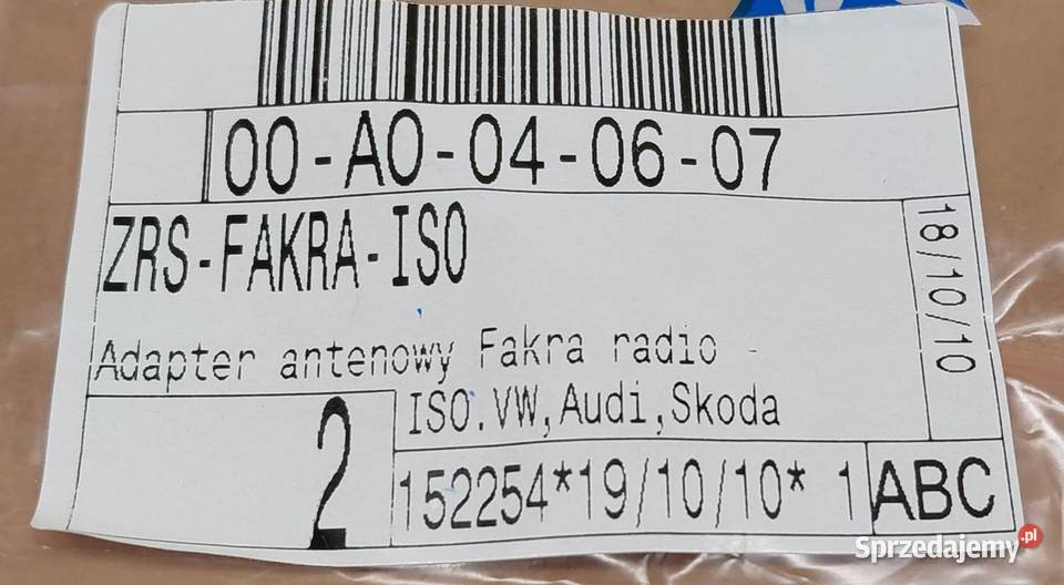 ADAPTER ANTENOWY FAKRA ISO VW AUDI SEAT SKODA Mielęcin