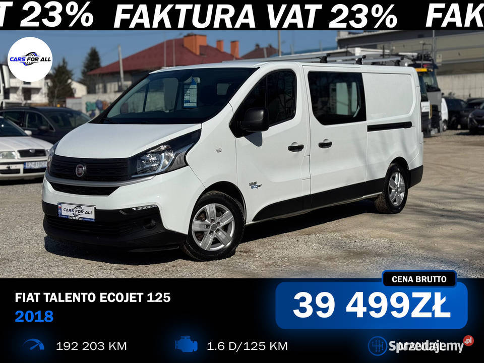 Fiat Talento L2H1 2018 Klimatyzacja Tempomat Rzeszów sprzedam