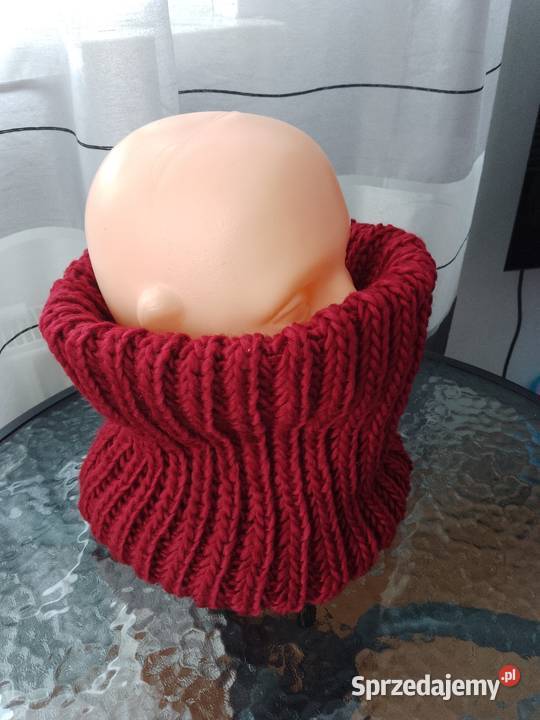Komin szal damski burgundowy Chrzanów