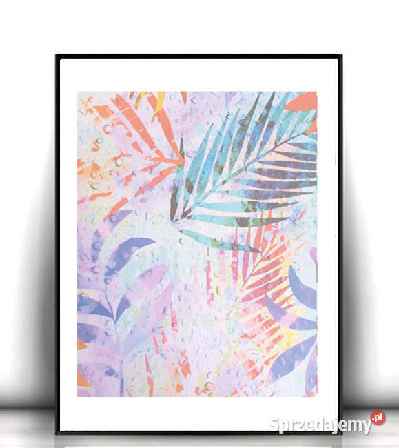 pastelowy plakat liście plakat A4 liście plakat Opole