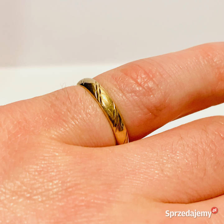 Złota OBRĄCZKA damska 585 14K pięknie ZDOBIONA Warszawa