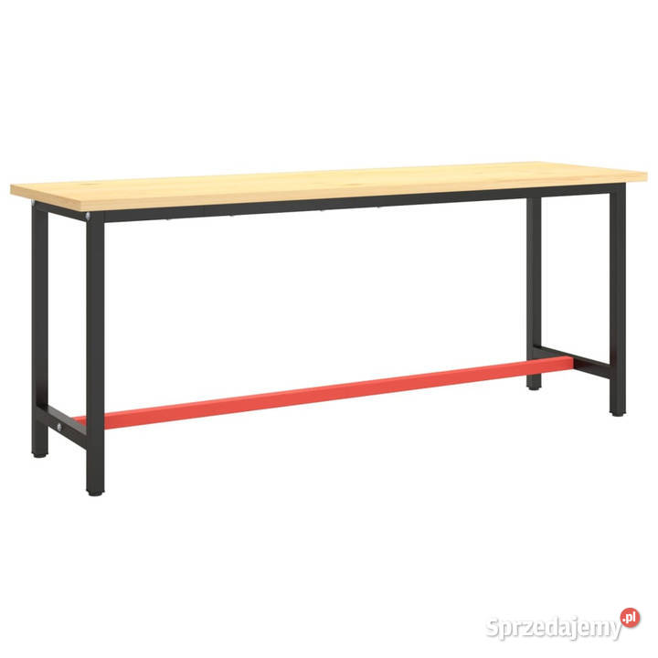 Rama do stołu roboczego czerwonoczarna 190x50x79 Pozostałe