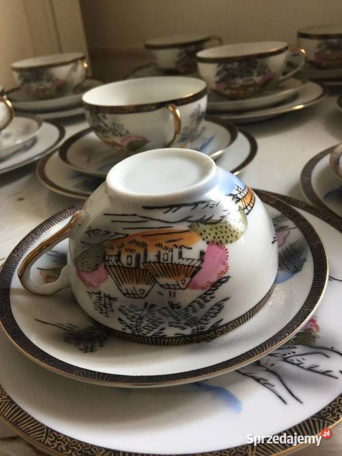 Filiżanki japońskiej firmy Kutani Ryki