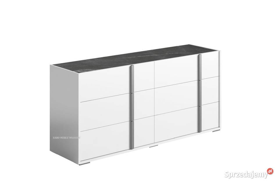 Nowoczesna komoda 6s włoska Kolekcja Biała podkarpackie