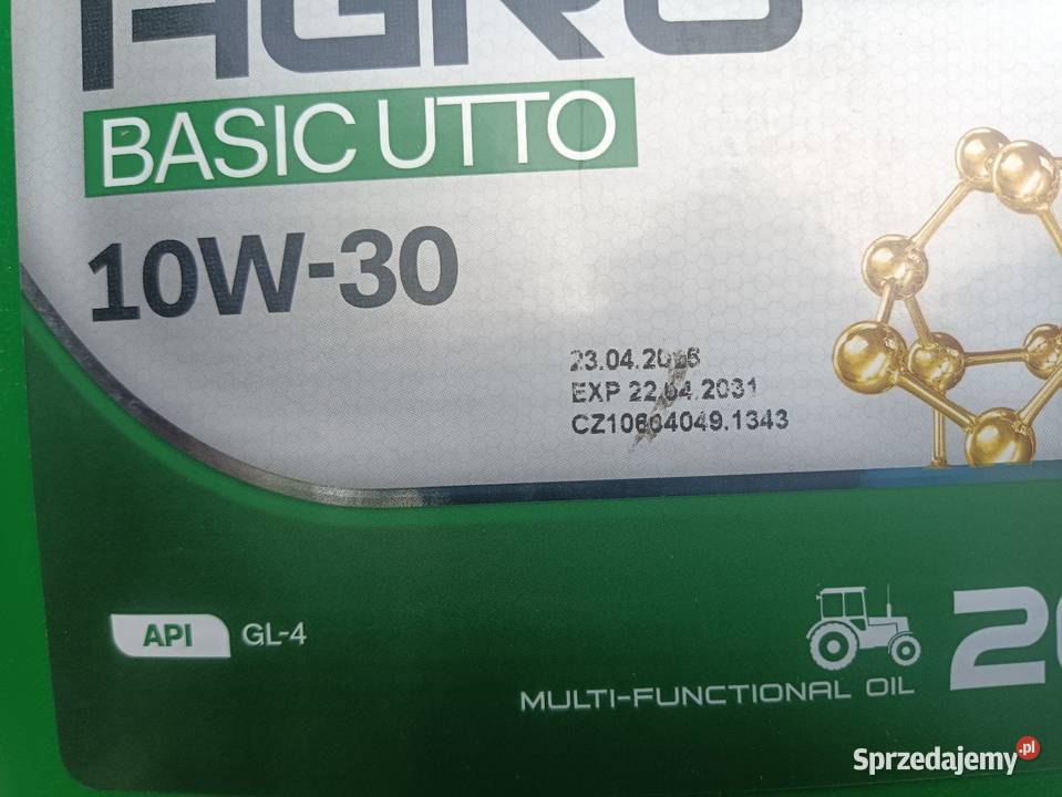 Olej Agro Basic UTTO 10w30 20l łódzkie Wilamów-Parcela sprzedam