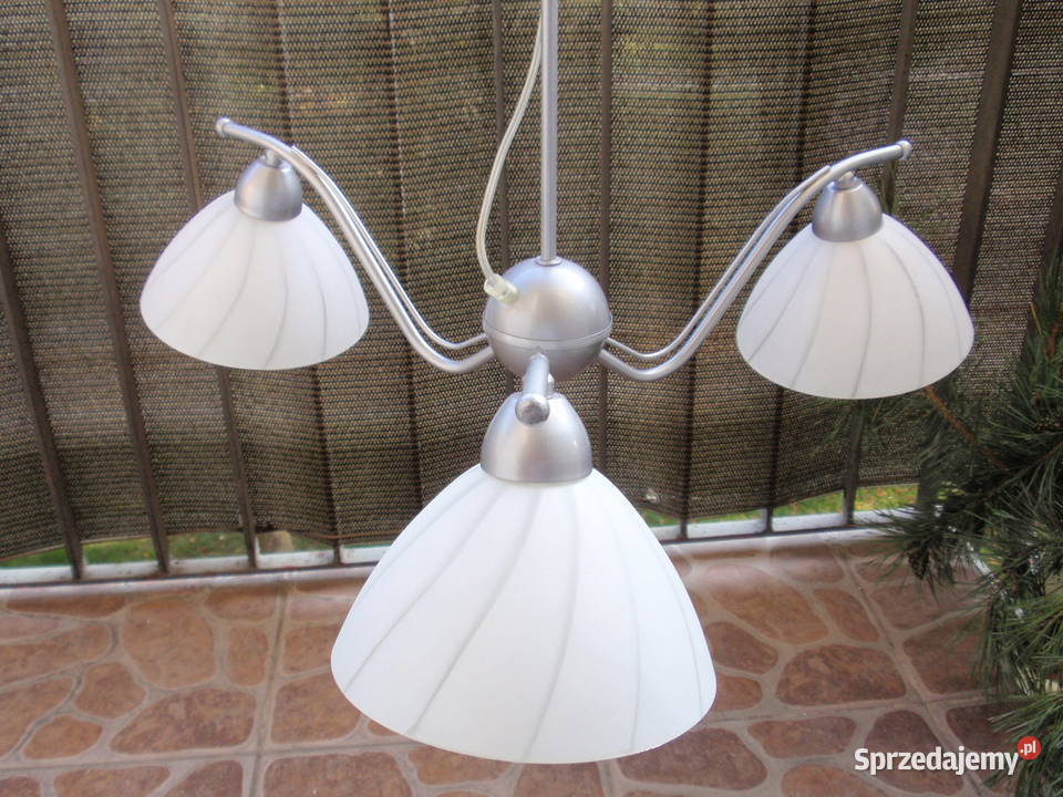Lampa żyrandol trójramienny trzyramienny grube Lampy wiszące Łódź