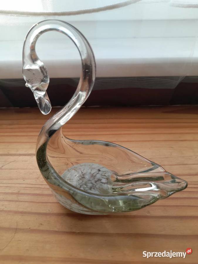 Figurka łabędzia Phoenician Glass wys15 oryginał sprzedam