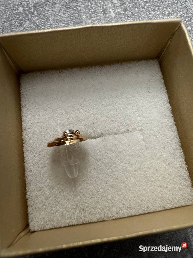 Kolczyk złoty srebrny z diamentem Jasło