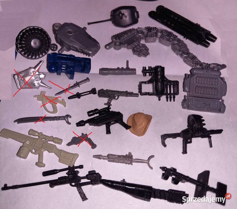 GI JOE zestaw różnych broni i sprzętu figurek Warszawa