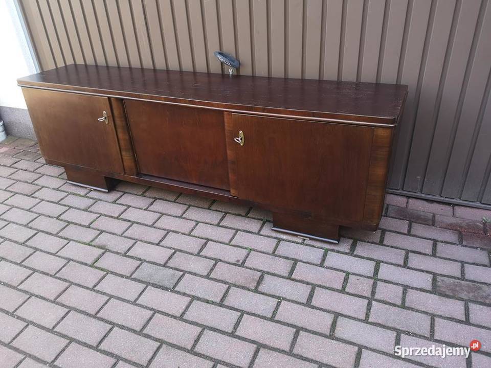 Komoda Dębowa RTV Niska ARTDECO Stara Antyk Swarzędz