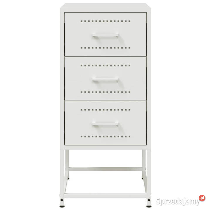 Szafki nocne 2 białe 36x39x78 stal WM846589 Warszawa