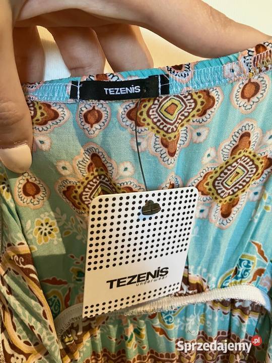 Nowa długa sukienka boho Tezenis wiskoza ML Nisko sprzedam