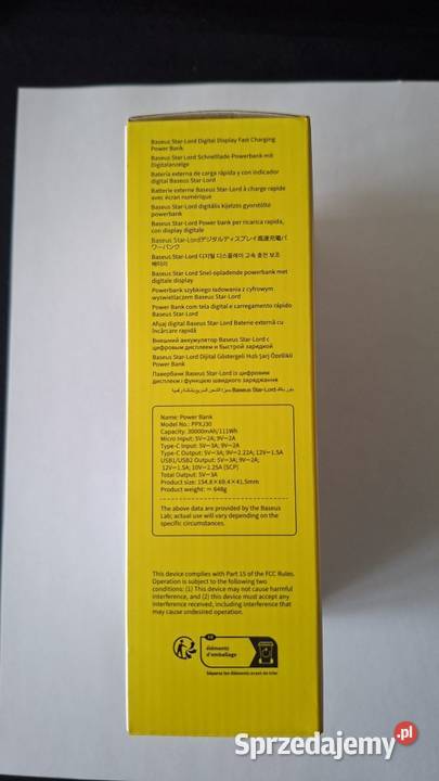 BASEUS Power Bank mocny szybki pojemny 30000mAh lubuskie sprzedam