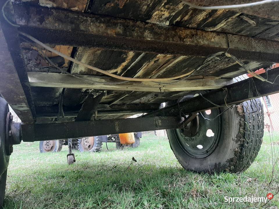 Przyczepa dwukolówka wóz masywna jednoosiową Dębica sprzedam