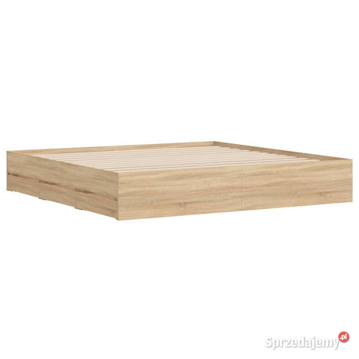 Rama łóżka z szufladami kolor dąb sonoma 200x200