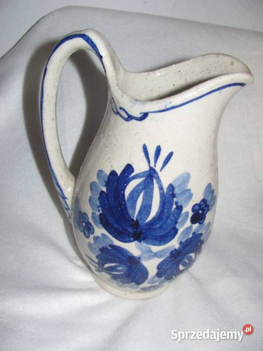 dzban z PRL niebieskie kwiaty Antyki, Sztuka, Kolekcje Zamość