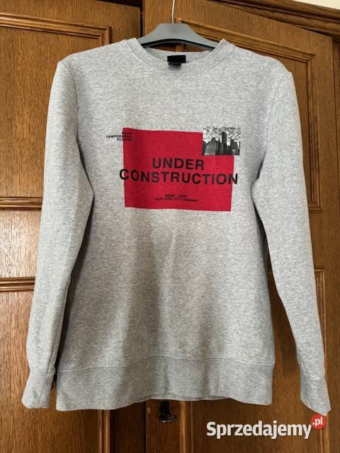 Bluza męska HM z nadrukiem XS szara casual Częstochowa