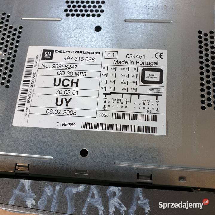 OPEL ANTARA RADIO CD 497316088 96958247 osobowe Łochowice