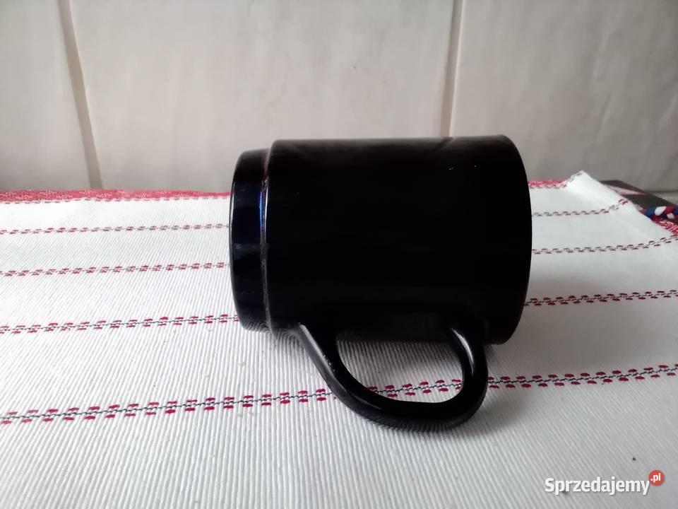 Czarne kubeczki z uchem łódzkie Łódź