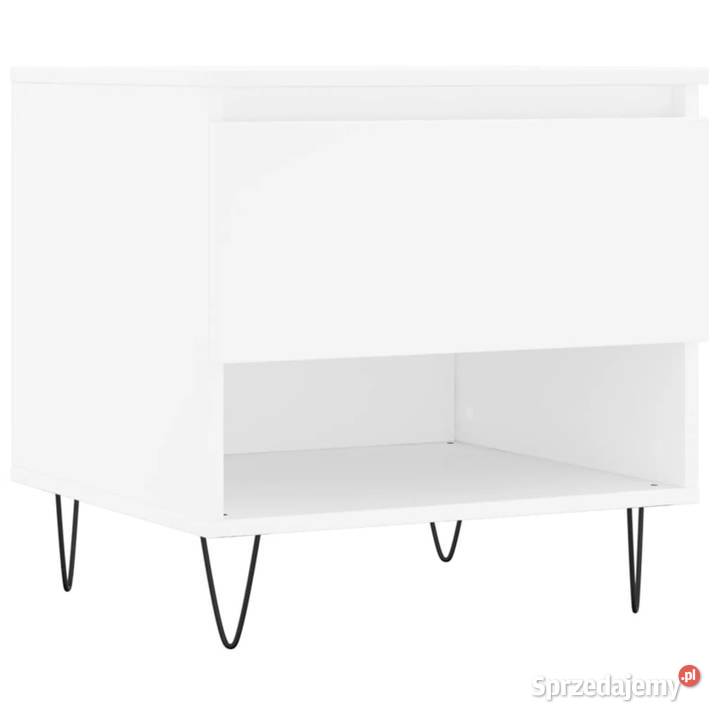 Stolik kawowy biały 50x46x50 materiał Warszawa