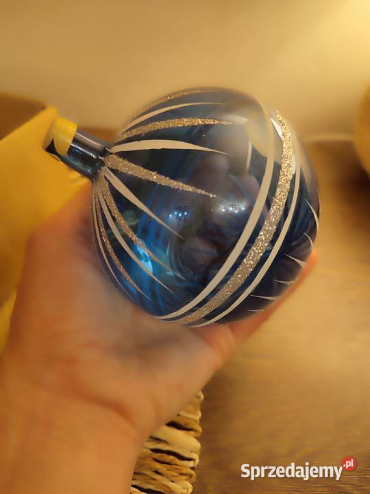 Szklane bombki choinkowe ozdoby świąteczne