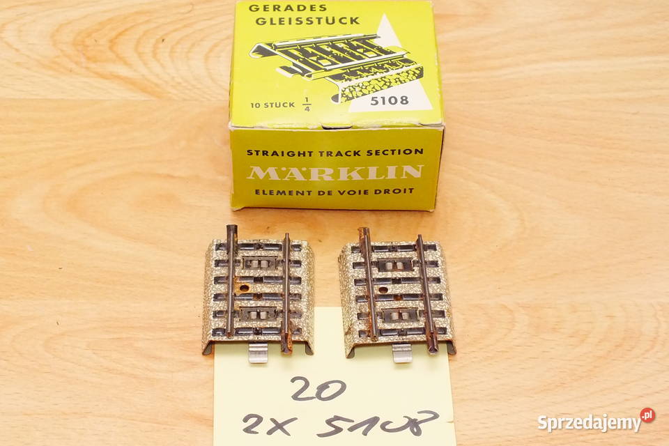 Marklin 2 x prosta 5108 skala H0 20 Modelarstwo dolnośląskie Lubin