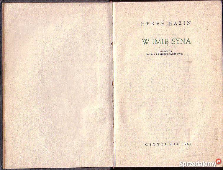9724 W IMIĘ SYNA HERVE BAZIN Czyrna