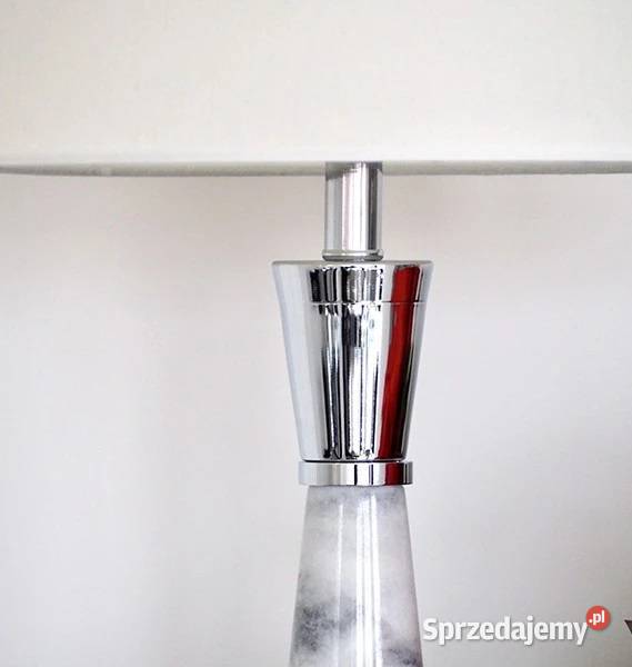 Lampa stołowa glamour nowojorska biały abażur Warszawa