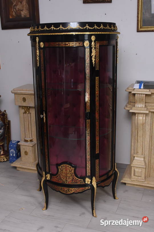 Ekskluzywna Witryna Boulle Przeszklona Rzeźbiona Kraków