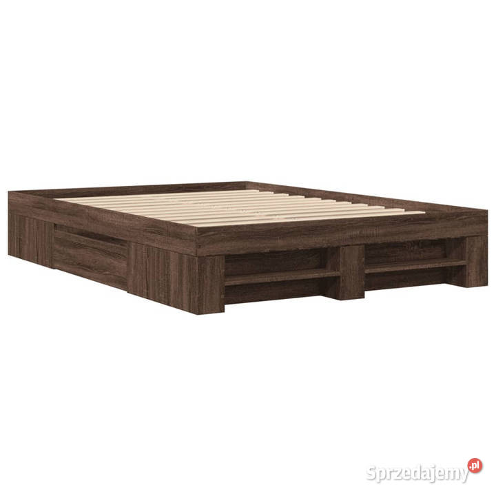 Łóżko bez materaca brązowy dąb 140x190 WM3295505 sprzedam
