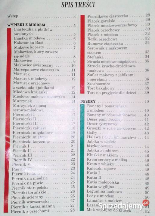 Wypieki i potrawy z miodem 032000 Bolesław Rok wydania 2000 lubelskie Chełm sprzedam