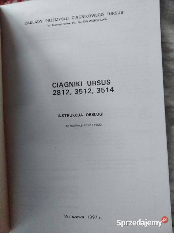 Instrukcja obsługi Ursus 281235123514 nowa lubelskie Lublin