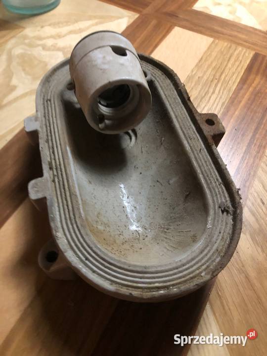 Lampa loftowa porcelanka stara PRL Poznań