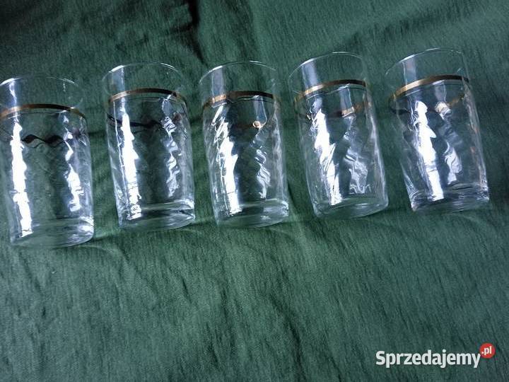 Komplet 5 szklaneczek literatek PRL Koźminek