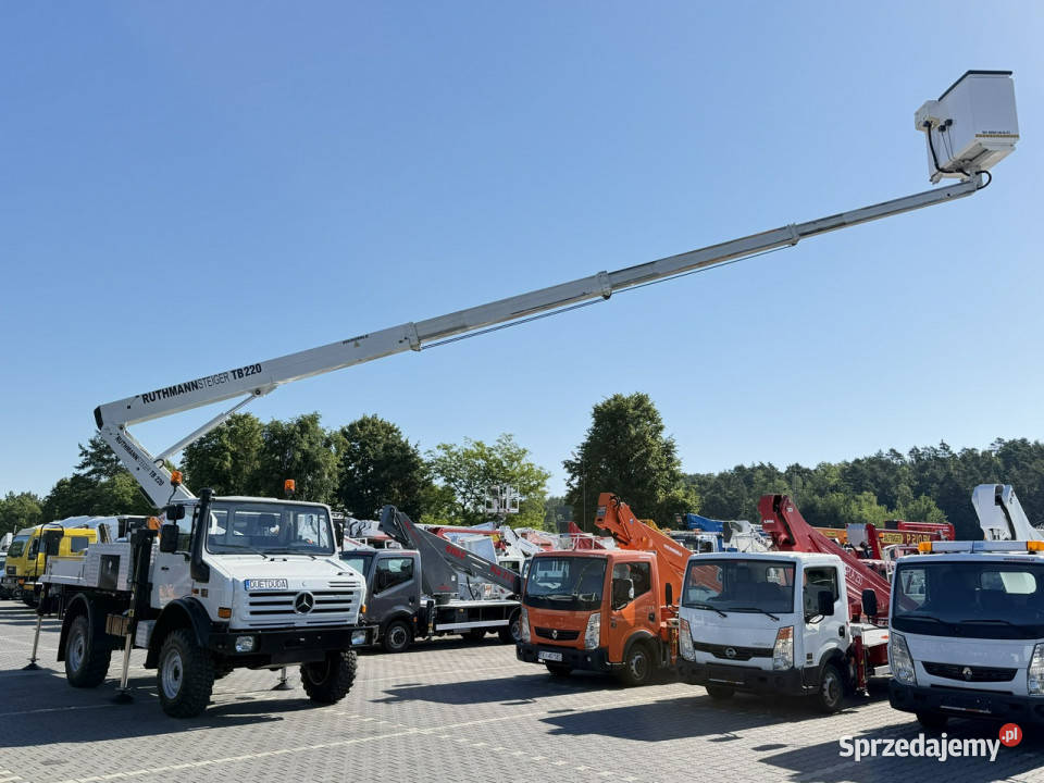 Mercedes UNIMOG 437 4x4 Zwyżka RUTHMANN STEIGER tachograf Widełki