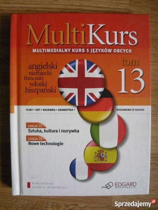 MULTIKURS 5 języków 10 książek z płytami Kultura i Rozrywka Warszawa