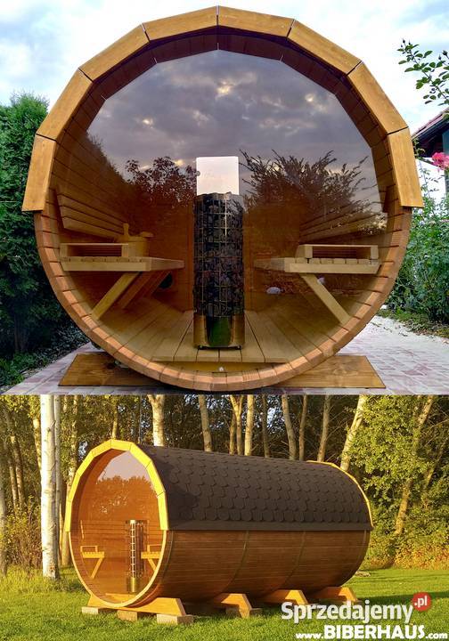 SAUNA Ogrodowa 400 OKNO 100 PRZEDSIONEK Beczka Sauny Nowy Targ