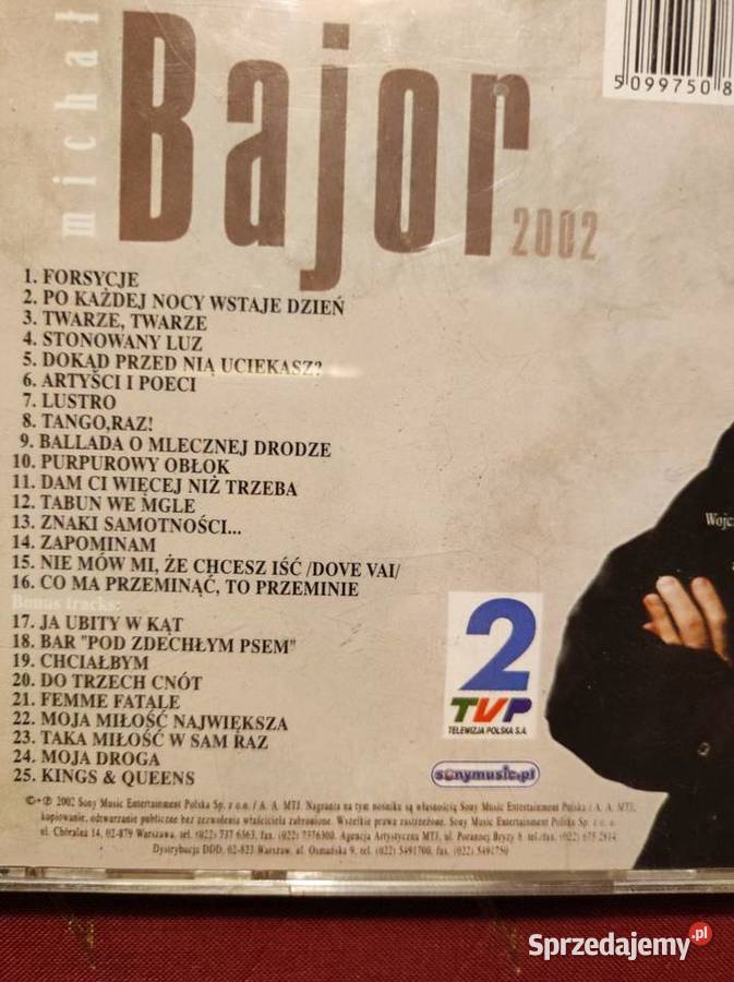 Płyta CD Twarze w lustrach Michał Bajor 2002 Kielce