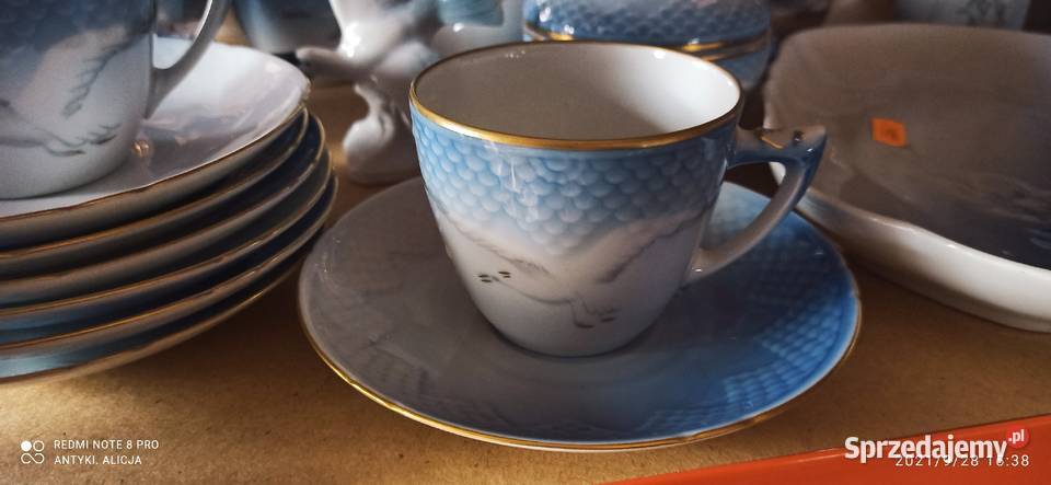 Filiżanka na podstawce Z mewami Royal Copenhagen