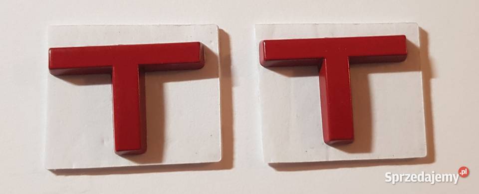 NOWA literka znaczek T czerwony emblemat klejany Zamość