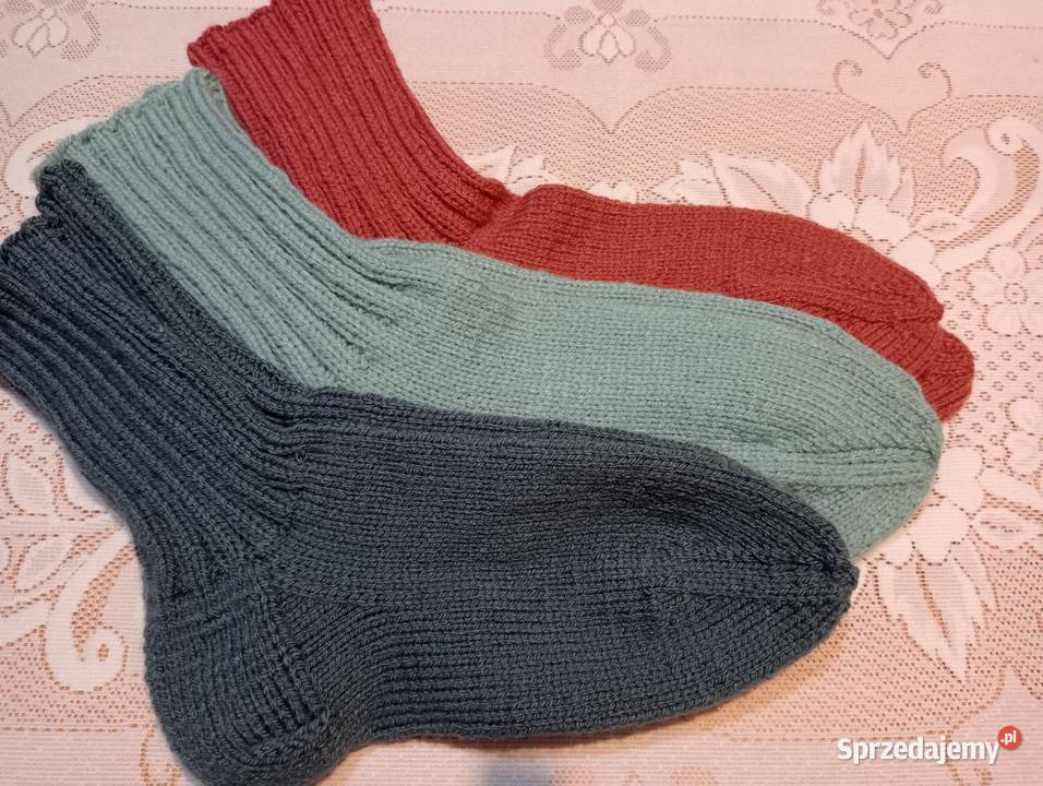 Komplet skarpet męskich z włóczki 4446 Rozmiar > 43 Złotów sprzedam