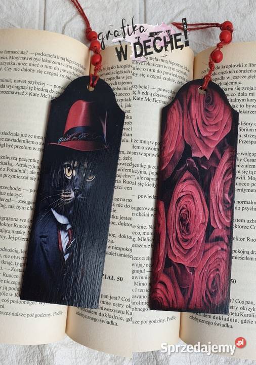 Zakładka do książki zwierzęta sowa kot decoupage małopolskie Kraków