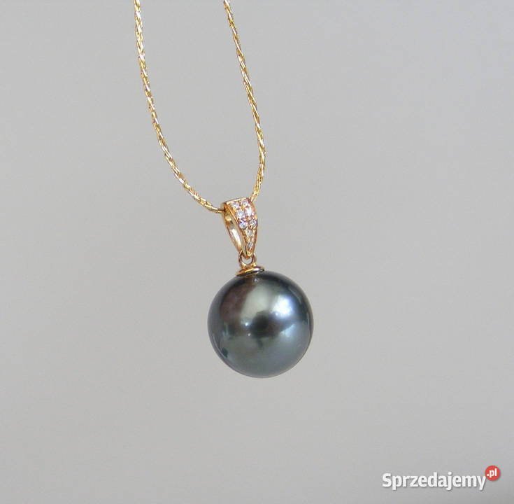 Perła Tahiti morska 10mm diamenty 0021ct Warszawa