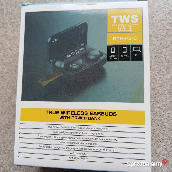 Słuchawki bezprzewodowe dokanałowe TWS 53 NOWE Sieradz