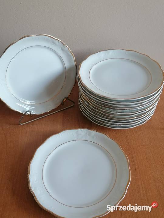 Talerze Deserowe Wałbrzych PRL Porcelana i szkło sprzedam