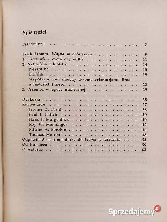 Wojna w człowieku Erich Fromm Kraków